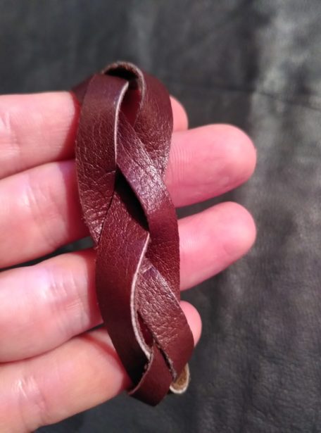 Bracelet Homme Cuir Synthétique Tressé Main - Style Vintage Brun - 20cm - Neuf Avec étiquettes